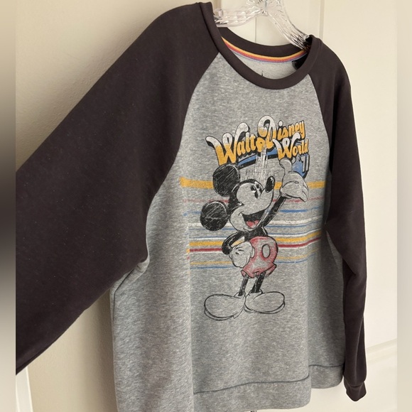 Walt Disney World Mickey Mouse Retro Crewneck Sweatshirt Terry Cloth 1X - Picture 3 of 6